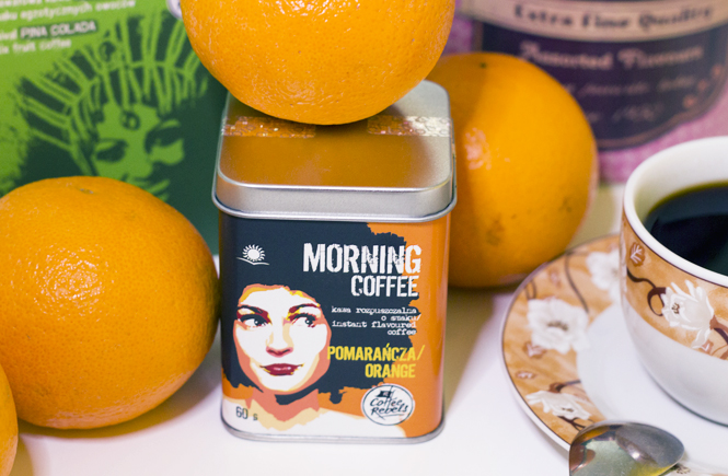 Rozpuszczalna kawa MORNING COFFE o aromacie pomarańczy